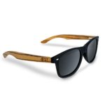 Bamboo Sunglasses – 100% Polarized Wood Shades for Men & Women from the”50/50″ Collection (Brown, 0)