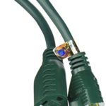 Coleman Cable 2353 16/3 Vinyl Landscape Outdoor Extension Cord, Green, 80 Foot
