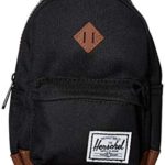 Herschel Supply Co. Heritage Mini Kid’s Backpack, Black/Saddle Brown