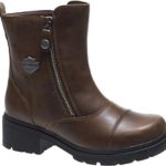 HARLEY-DAVIDSON Women’s Amherst Motorcycle Boot, Brown, 9.5 Medium US