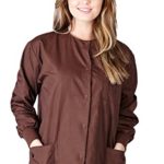Natural Uniforms Women’s Warm Up Jacket (Chocolate) (Medium) (Plus Sizes Available)