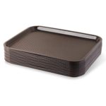 New Star Foodservice 24753 Brown Plastic Fast Food Tray, 14 by 18-Inch, Set of 12