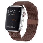 MCORS Compatible with Apple Watch Band 38mm 40mm,Stainless Steel Mesh Metal Loop with Adjustable Magnetic Closure Replacement Bands Compatible with Iwatch Series 5 4 3 2 1 Brown(Army)