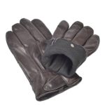 Reed Men’s Genuine Leather Warm Lined Driving Gloves (L, Brown)