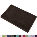 MAYSHINE Chenille Bath Mat for Bathroom Rugs 32″ x20″, Extra Soft and Absorbent Microfiber Shag Rug, Machine Wash Dry- Perfect Plush Carpet Mats for Tub, Shower, and Room- Brown