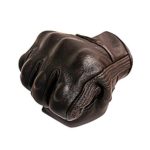 Full Finger Brown Leather Men Motorcycle Gloves Touchscreen Armored Motorbike Gloves (S, Brown,Non-Perforated)