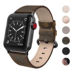 SWEES Leather Band Compatible for iWatch 38mm 40mm, Genuine Leather Soft Replacement Strap Compatible iWatch Series 5, Series 4, Series 3, Series 2, Series 1, Sports & Edition Women, Retro Brown