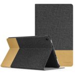 MoKo Case for All-New Fire HD 8 2018/2017/2016 – Light Weight Stand Folio Shock Proof Cover Protector for Amazon Fire HD 8 (8th & 7th & 6th Gen, 2018/2017/2016 Release) 8″ Tablet, Dark Gray & Brown