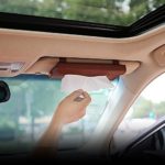 eJiasu Car Tissue Holder, Sun Visor Napkin Holder, Car Visor Tissue Holder, PU Leather Backseat Tissue case Holder for car,Vehicle(Brown)