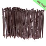 Upgrade 150 Pieces Wide Strong 8 Inch Dark Brown Cable Zip Ties, Heavy Duty 50 LBS Handheld Typical Zip Ties for Fence Fastener, Wood Brown Color Plant Gardening Tools, UV Resistant Outdoor Use