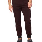 Southpole Men’s Basic Fleece Marled Jogger Pant-Reg and Big & Tall Sizes, Burgundy, Large