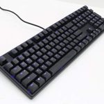 Ducky One Cherry MX Brown Double Shot Black Keycaps Black Case Blue LED Backlit Mechanical Keyboard