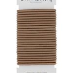 Light Ash Brown Color Match No-Metal 4mm Hair Elastics Ties – 24 Count