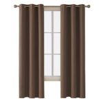 Deconovo Room Darkening Thermal Insulated Blackout Grommet Window Curtain for Bedroom, Brown,42×84-inch,1 Panel
