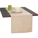 Eloine Linen Table Runner 14 inches Wide x 72 inches Long Light Brown Color- Pure Linen Table Spread, Perfect for Weddings, Party, Formal Events, Stain-Resistant, Washable