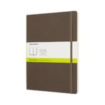 Moleskine Classic Notebook, Soft Cover, XL (7.5″ x 9.5″) Plain/Blank, Earth Brown