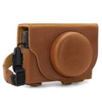 MegaGear MG1732 Ever Ready Leather Camera Case Compatible with Sony Cyber-Shot DSC-RX100 VII – Light Brown