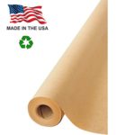 Made in USA Brown Kraft Paper Wide Jumbo Roll 48″ x 1200″ (100ft) Ideal for Gift Wrapping, Art &Craft, Postal, Packing Shipping, Floor Protection, Dunnage, Parcel, Table Runner, 100% Recycled Material
