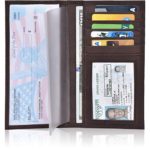 Leather Checkbook Cover – RFID Blocking Checkbook Holder for Men and Women