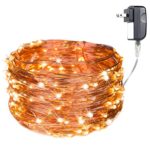 200 LED Fairy Lights Plug in 70FT Starry String Lights Waterproof Copper Wire Lights – UL Adaptor Included, for Indoor Outdoor Christmas Bedroom Patio Wedding Garden Warm White