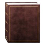 Magnetic Self-Stick 3-Ring Photo Album 100 Pages (50 Sheets), Brown