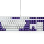 Happy Deals 25% Off 100% Full Size Mechanical Gaming Keyboard Crystal Case 108-Key PBT Dye-subbed GATERON Brown Switch Wired Backlit Ultra Viole Color Keycaps Magicforce by Qisan