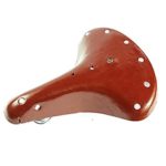 AUKMONT Vintage Classic Comfort Leather Bicycle Bike Cycling Saddle Seat (Brown)