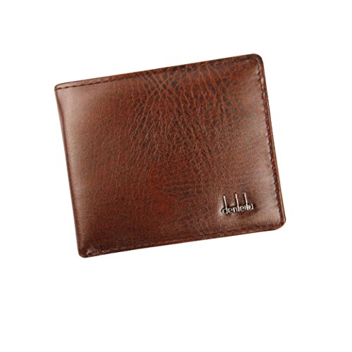 Clearance! Mens PU Leather Wallet, Tloowy Vintage Slim Bifold Business Wallet Card Holder Case ...