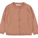 GSVIBK Girls Cardigan Long Sleeve Crewneck Cardigans Solid Knit Button Sweater Cardigan Baby Girl 2-3Y Sandy Brown 6112