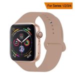 YC YANCH Compatible with for Apple Watch Band 38mm 40mm, Soft Silicone Sport Band Replacement Wrist Strap Compatible with for iWatch Series 5/4/3/2/1, Nike+, Sport, Edition, S/M, Size, Walnut