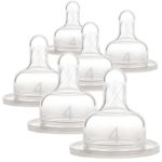 Dr. Brown’s Original Wide-Neck Nipple, Level 4 (9m+), 6-Pack