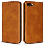 SailorTech iPhone 7 /iPhone 8 Plus Wallet Case Book Flip Cover with Kickstand Credit Card Slot Magnetic Closure Protective Cover Compatible with Apple iPhone 8 Plus/iPhone 7 Plus, (5.5″) Light Brown