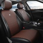 Brown Car Seat Cover Leather Seat Cushions 2/3 Covered Luxury Seat Protector 11PCS Universal for Car/Auto/Truck/SUV/Van (A-Light Brown)