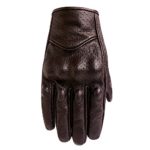 Men’s Mesh and Leather Motorcycle Gloves With Touchscreen Finger and Knuckle Protector Motor Racing Gloves (XXL, Brown,Perforated)