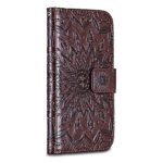 Galaxy Grand Prime Case Cover, Casake [Ripple] [High Quality Pu Leather] [Card Slot] [Wallet Leather Flip Case] for Galaxy Grand Prime Case, Brown