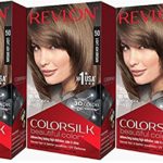 Revlon Colorsilk Beautiful Color, Light Ash Brown, 3 Count
