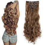 3-5 Days Delivery 7Pcs 16 Clips 24 Inch Wavy Curly Full Head Clip in on Double Weft Hair Extensions