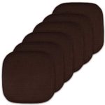 Sweet Home Collection Cushion Memory Foam Chair Pads Honeycomb Nonslip Back Seat Cover 16″ x 16″ 6 Pack Brown