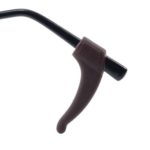 GMS Optical Premium Grade Comfortable Silicone Anti-Slip Holder for Glasses, Ear Hook, Eyeglass Temple Tip (2 Pair, Brown)