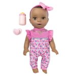 Luvabella Newborn, Dark Brown Hair, Interactive Baby Doll with Real Expressions & Movement