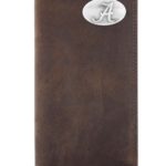 NCAA Alabama Crimson Tide Light Brown Crazyhorse Leather Roper Concho Wallet, One Size