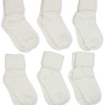 Jefferies Socks Little Girls’  Seamless Turn Cuff  Socks (Pack of 6)