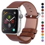 15 Colors for Apple Watch Bands, Fullmosa Yan Calf Leather Replacement Band/Strap for iWatch Series 3, Series 2, Series 1, Sport and Edition Versions 2015 2016 2017, 38mm Brown