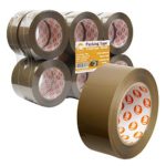 [12 Pack] 110 Yard x 1.9″ inches, 2.6mil Thick, Brown Packing Tape Rolls Pack Heavy Duty Packaging Adhesive Sealing for Shipping Moving Storage