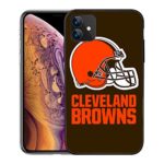 iPhone 11 Case 6.1″,Shell Hard Plastic Soft Edge Full Protective Football Team Cover Cases (Browns-CL)