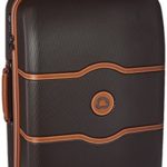 DELSEY Paris Chatelet Hard+ Hardside Medium Checked Spinner Suitcase, Chocolate Brown, 24-Inch