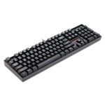 Redragon K551-N Mechanical Gaming Keyboard with Clicky Cherry MX Blue Switches Equivalent Steel Aluminum Series Vara 104 Keys Wired Computer Keyboard for Windows PC Games (Black Not Backlit)