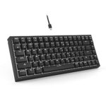 DREVO Gramr 84 Key 75% TKL Mechanical Gaming Keyboard with White LED Backlight USB Wired Keyboard Outemu Brown Switch, Black