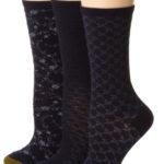 Gold Toe Women’s 3-Pack Floral Diamonds and Leaf Patterned Socks