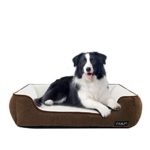 ANWA Washable Dog Bed Large Dogs, Dog Sleeping Bed, Comfortable Dog Bed Large Dogs Brown